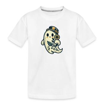 Floraler Geist mit Hut - Kinder Premium Bio T-Shirt - Weiß - Vorne