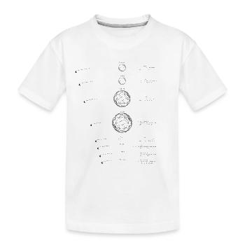 Graphique du système solaire | Système planétaire - T-shirt bio Premium Enfant - blanc - Devant