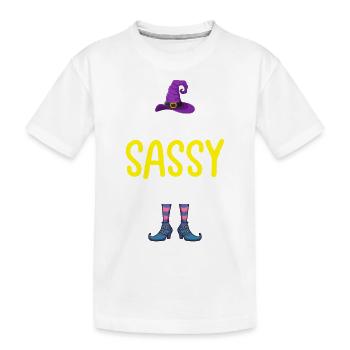 I'm the Sassy Witch - Kids' Premium Organic T-Shirt - white - Front