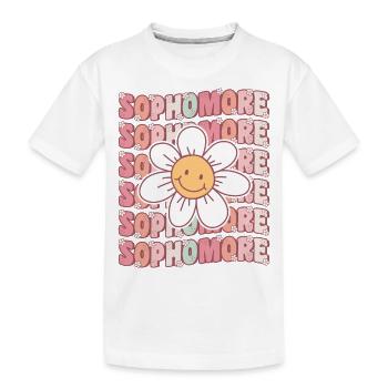 Groovy Sophomore Back To School - Kids' Premium Organic T-Shirt - white - Front