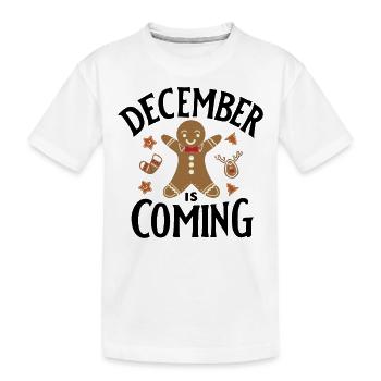 December is coming - Kids' Premium Organic T-Shirt - white - Front