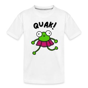 Quak! Süßes Frosche-Design für alle - Kinder Premium Bio T-Shirt - Weiß - Vorne