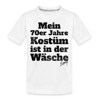 Mon costume des années 70 dans la soirée à thème de la lingerie - T-shirt bio Premium Enfant - blanc - Devant