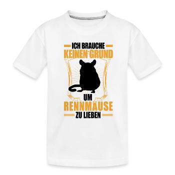 Gerbille Aucune raison Gerbille rongeur - T-shirt bio Premium Enfant - blanc - Devant