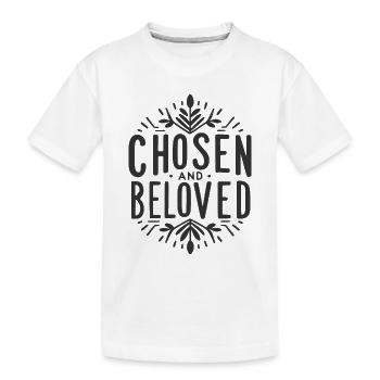Auserwählt und geliebt - Kinder Premium Bio T-Shirt - Weiß - Vorne