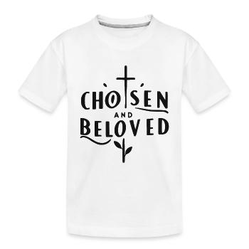 Auserwählt und geliebt - Kinder Premium Bio T-Shirt - Weiß - Vorne