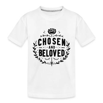 Auserwählt und geliebt - Kinder Premium Bio T-Shirt - Weiß - Vorne