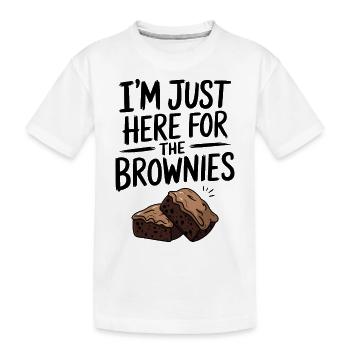 Brownies Dire Pâtisserie Drôle Brownie Cadeau - T-shirt bio Premium Enfant - blanc - Devant