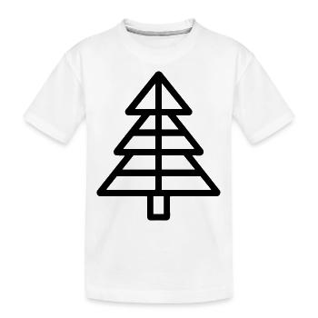 Christmas tree - Kids' Premium Organic T-Shirt - white - Front