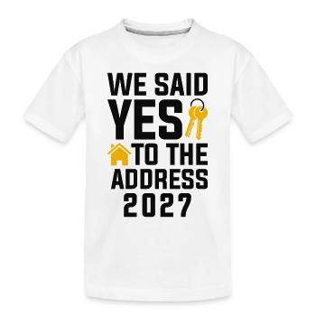Nous avons dit à l’adresse 2027 - T-shirt bio Premium Enfant - blanc - Devant