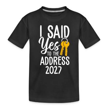 J’ai dit à l’adresse 2027 - T-shirt bio Premium Enfant - noir - Devant