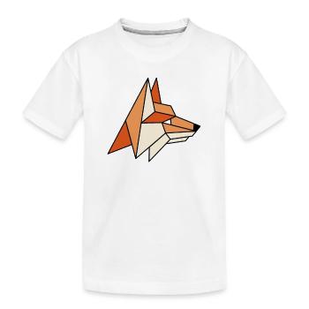 Geometrischer Rotfuchs Canidae Caninae Fuchs Liebhaber Fuchs - Kinder Premium Bio T-Shirt - Weiß - Vorne
