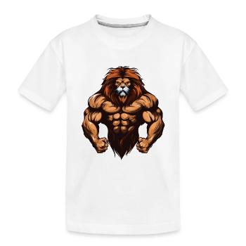 Leo Muscles Musculation - T-shirt bio Premium Enfant - blanc - Devant