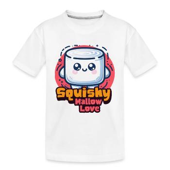 Süß Marshmallow Squishy Mallow Love - Kinder Premium Bio T-Shirt - Weiß - Vorne