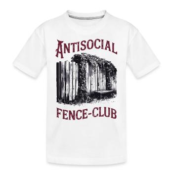Asocial Fence Club Introvertierte Sarkastische Kunst - Kinder Premium Bio T-Shirt - Weiß - Vorne