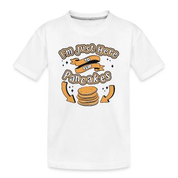 Juste ici pour retourner les recettes de crêpes Griddlecake - T-shirt bio Premium Enfant - blanc - Devant