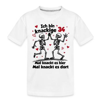 34. Geburtstag | Knackige 34 | Ich bin alt - Kinder Premium Bio T-Shirt - Weiß - Vorne