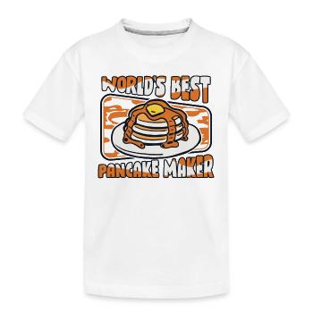 Meilleures recettes de crêpières au monde Griddlecake - T-shirt bio Premium Enfant - blanc - Devant
