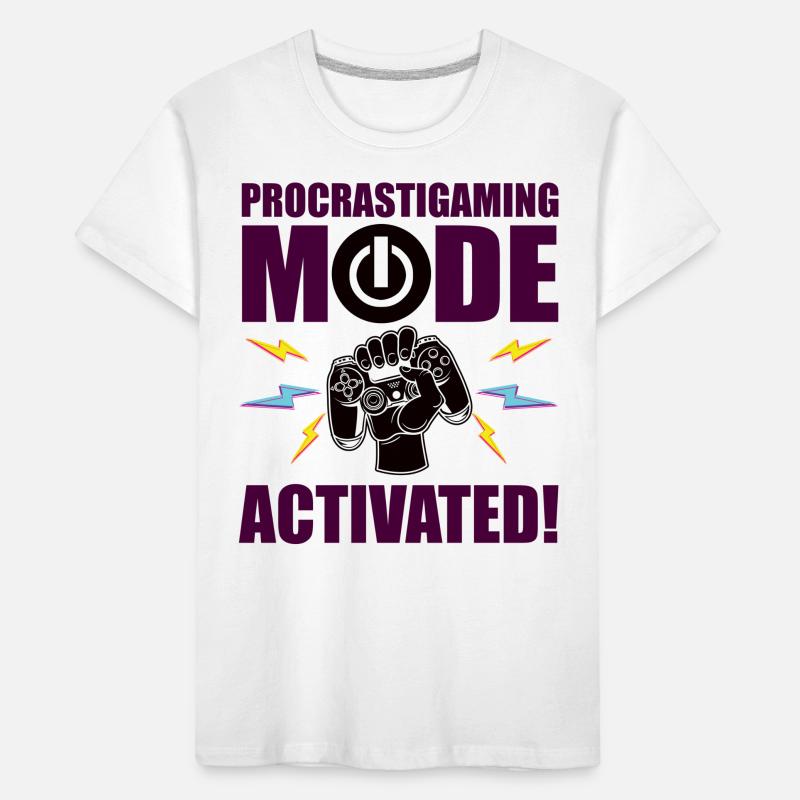 Gamer Procrastimode de jeu activé T-shirt bio Premium Enfant