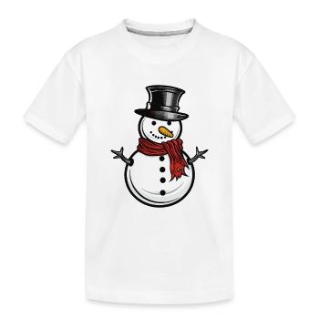 bonhomme de neige hiver neige - T-shirt bio Premium Enfant - blanc - Devant