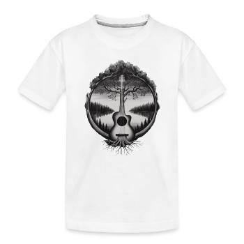 Acoustic Guitar Guitar Music Guitarist - Kids' Premium Organic T-Shirt - white - Front