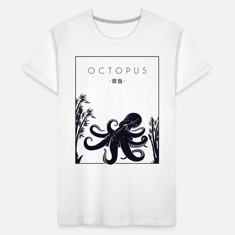 Pieuvre Chinois Hanzi Cephalopoda Octopodes T-shirt bio Premium Enfant
