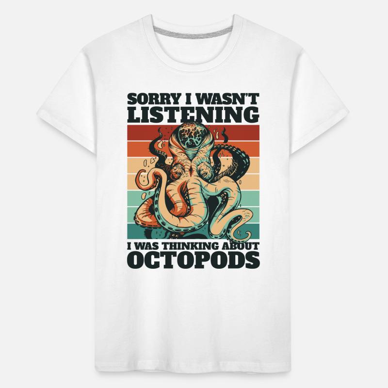 Was Thinking About Octopods Octopodes Octopoda Kids' Premium Organic T-Shirt