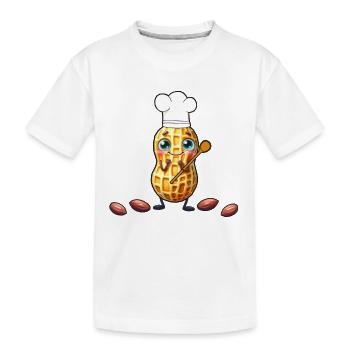 Erdnuss Nuss Küche Erdnüsse Nüsse Koch - Kinder Premium Bio T-Shirt - Weiß - Vorne