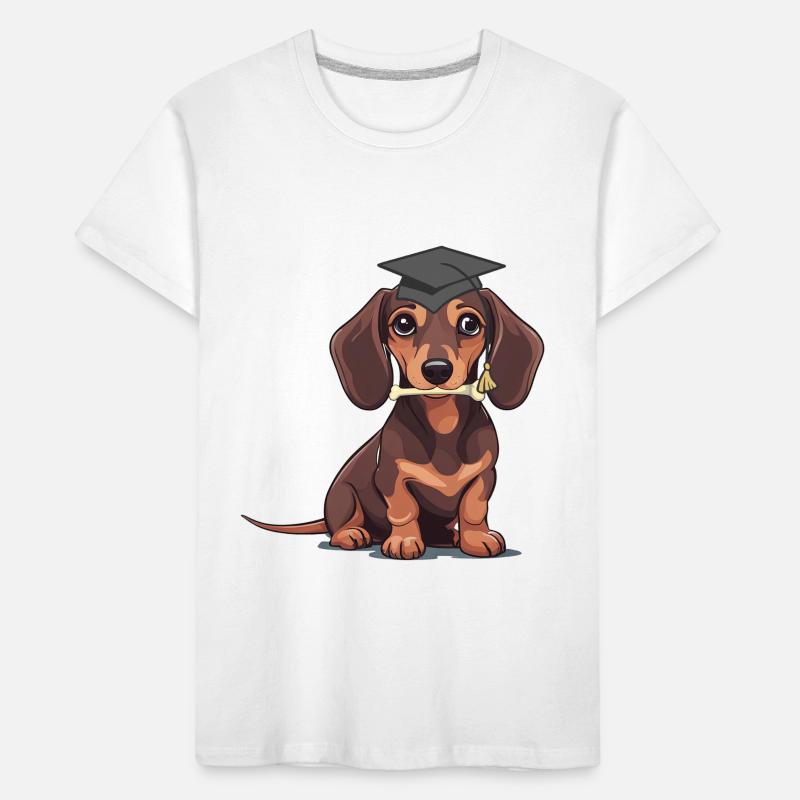 Dachshund Student Dog Study Study Dogs Kids' Premium Organic T-Shirt