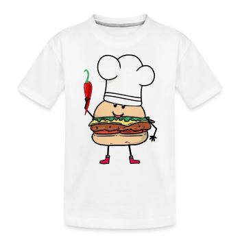 Chili Cuisinier Cuisiniers Cuisinier Burger Cuisine - T-shirt bio Premium Enfant - blanc - Devant