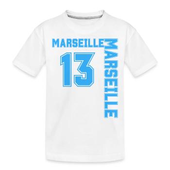 Marseille football, supporteurs de Marseille - T-shirt bio Premium Enfant - blanc - Devant