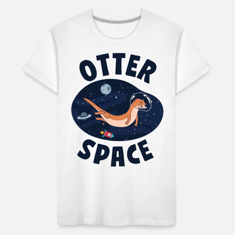Otter Pun Astronaute des sciences de l’espace T-shirt bio Premium Enfant