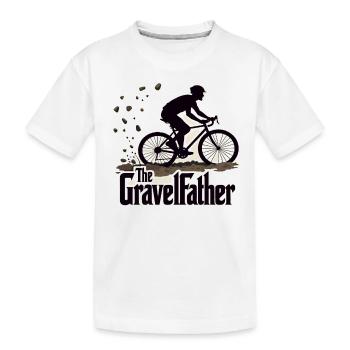 The GravelFather Gravel Bike Gravel Biker - Kids' Premium Organic T-Shirt - white - Front