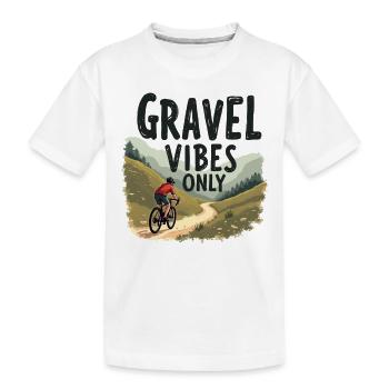 Gravel Vibes Only Gravel Bike Gravel Fahrrad - Kids' Premium Organic T-Shirt - white - Front