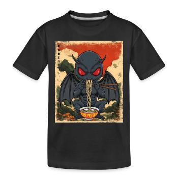 Mothman Ramen - Kids' Premium Organic T-Shirt - black - Front