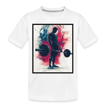 Training & Muskelaufbau: Schickes Geschenk - Kinder Premium Bio T-Shirt - Weiß - Vorne