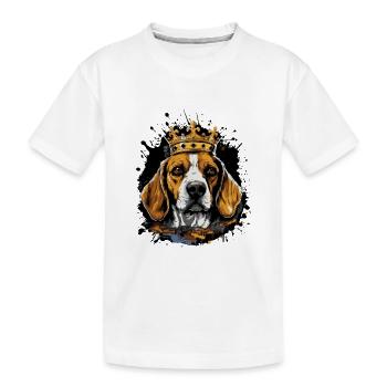 Couronne d’animal de chien Beagle - T-shirt bio Premium Enfant - blanc - Devant