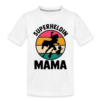Maman Super-héroïne Maman - T-shirt bio Premium Enfant - blanc - Devant