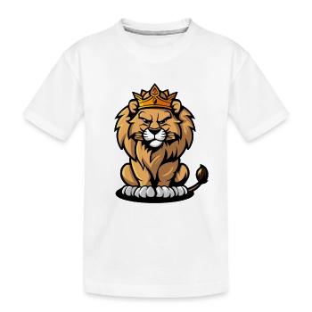 Lion Cartoon Couronne - T-shirt bio Premium Enfant - blanc - Devant