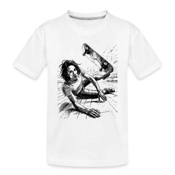 Skater-Chaos auf Rädern Shirt - Kinder Premium Bio T-Shirt - Weiß - Vorne