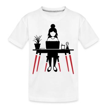 Apprendre Femme Emploi Informatique - T-shirt bio Premium Enfant - blanc - Devant