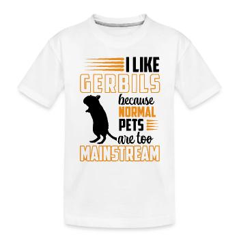 Gerbille Rongeur normal de compagnie Gerbille - T-shirt bio Premium Enfant - blanc - Devant