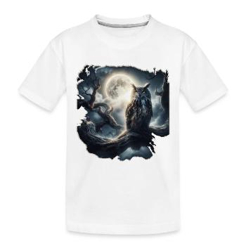 HIBOU LA NUIT - T-shirt bio Premium Enfant - blanc - Devant