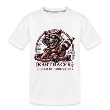 Kartfahrer Adrenalin Getrieben Go-Kart - Kinder Premium Bio T-Shirt - Weiß - Vorne