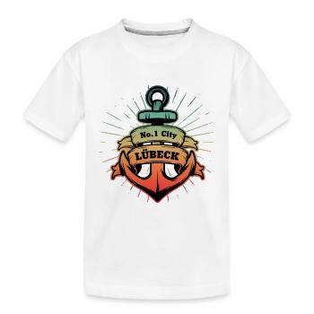 Nordstyle Lübeck Anchor Design n° 1 Ville - T-shirt bio Premium Enfant - blanc - Devant
