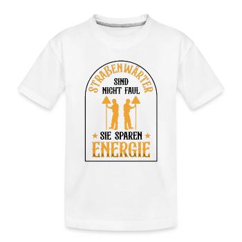 Les agents d’entretien des routes ne sont pas des paresseux : les travailleurs de l’entretien des autoroutes - T-shirt bio Premium Enfant - blanc - Devant