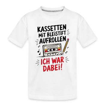 Cassettes Rétro - T-shirt bio Premium Enfant - blanc - Devant