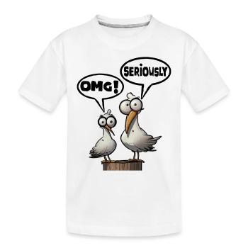 sérieusement omg Fun Shirt - T-shirt bio Premium Enfant - blanc - Devant