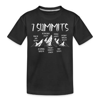 7 sommets Puncak Jaya - T-shirt bio Premium Enfant - noir - Devant