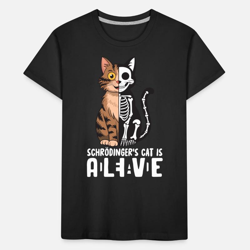 Le chat de Schrödinger mort et vif T-shirt bio Premium Enfant